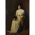thumbnail image 3 of Ernesto de la Cárcova 18x24 Black Modern Framed Museum Art Print Titled - Portrait of the Author's Wife (1914), 3 of 5