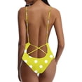 thumbnail image 3 of Nrmvnmi Women's One Piece Swimsuit Bathing Suit Scoop Neck Ruched Double Adjustable Straps Cutout V Ring Mothers Day Gifts, 3 of 3
