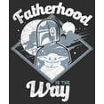thumbnail image 2 of Men's Star Wars: The Mandalorian Father's Day Mando Fatherhood is the Way Graphic Tee Charcoal Small, 2 of 5