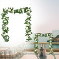 thumbnail image 4 of Flower Garland 1 Pcs 36FT Artificial Rose Vine Flowers with Green Leaves Hanging Floral Garland for Backdrop Wedding Wall Arch Christmas Room Party Table Decor White, 4 of 8