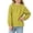 Yellow, variant on Spazoro Girls Blouse, Pullover Bubble Sleeve Loose Fit Ruffled Neck Breathable Cotton Linen Casual Peasant Top for Daily Wear White Size 5-6