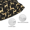 thumbnail image 5 of Salouo Elegant Gold Moose Pattern Pillow Cases,1PC Pillow Covers with Envelope Closure Decorative Pillow Case for Bed Couch,Pillows Not Included-14"x20", 5 of 6