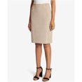 thumbnail image 2 of Tahari Falda de tubo con brillo de camello plateado para mujer, Beige, 6, 2 of 2
