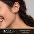 thumbnail image 5 of JeenMata 2 Carat Pear Solitaire Moissanite Stud Earrings for Women, Earrings for Men, 18K Rose Gold Plated, Hypoallergenic Earrings, D VS1, Stud Earring for Woman, Jewelry, Gift, Earrings, 5 of 11