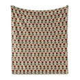 thumbnail image 1 of Floral Soft Flannel Fleece Throw Blanket, Graphical Modern Illustration of Repeating Tulips, Cozy Plush for Indoor and Outdoor Use, 70" x 90", Beige Multicolor, by Ambesonne, 1 of 5