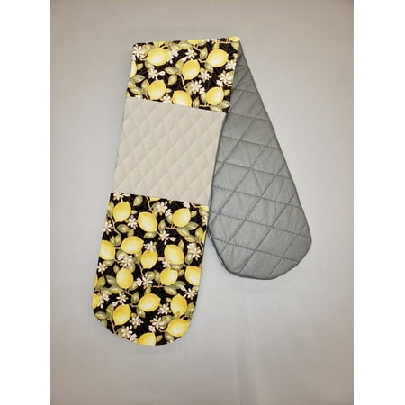 

Lemon Blossoms Quilted Double Oven Mitt by Penny s Needful Things (Cream)