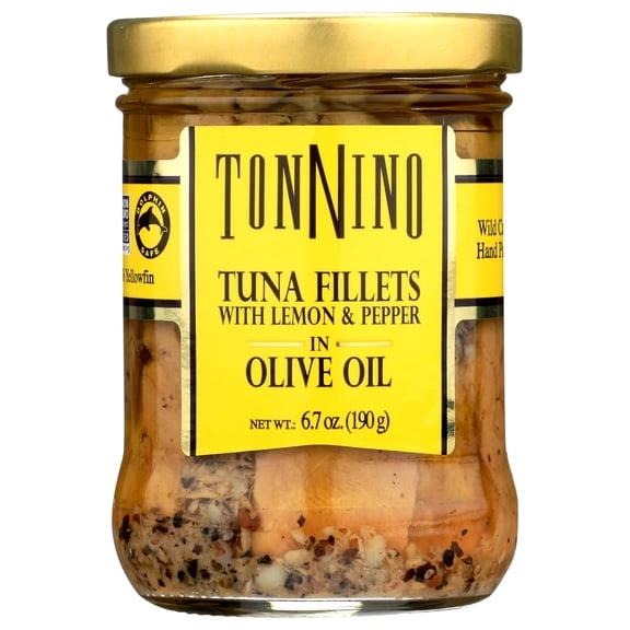 Tonnino Tuna Fillets, with Lemon Pepper & Olive Oil, 6.7 Oz