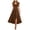 dress78-Coffee, variant on yboeqw Women Puff Short Sleeve Corset Lace‑Up Midi Dress Square Neck High Low Ruffle Hem Flowy Long Dress Renaissance Halloween Party Costume Dresses Size M