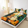 thumbnail image 3 of Manfei Cartoon Halloween Bed Sheets,Repeating Bat Pattern Full Size Sheets,4 Pieces,1 Flat Sheet,1 Fitted Sheet and 2 Pillowcases, 3 of 6