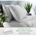thumbnail image 7 of STYLINEN 100% Tencel Sheets King Size Bed Sheets 5pc Set, 100% Eucalyptus Lyocell Sheets Set, Silky Soft, Breathable, 16" Deep Pockets, 2 Fitted, 1 Flat, 2 Pillowcases (Split King, White), 7 of 7