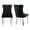 Black, variant on MIKIBAMA High-End Tufted Velvet Dining Chair Set of 2, Solid Wood with Chrome Stainless Steel Legs and Nailhead Trim, Black Chrome