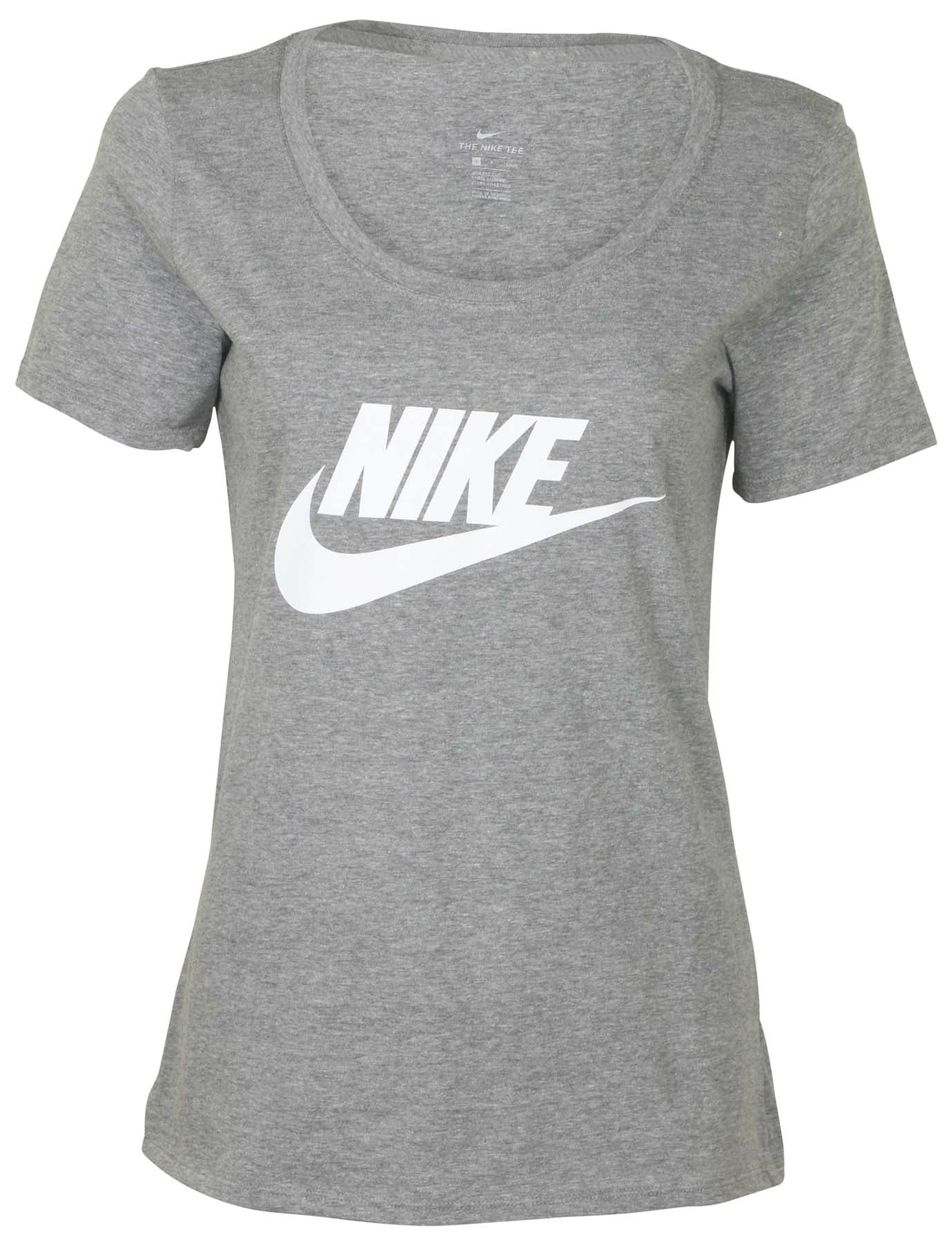 Nike - Nike Women's Futura Nike Swoosh Graphic T-Shirt (Heather Grey, L ...