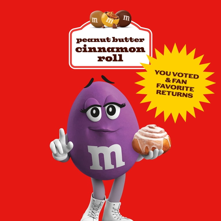 M&M's Peanut Butter Cinnamon Roll Chocolate Candy, Sharing Size