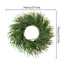 Christmas Cedar Pine Wreath for Front Door Evergreen Garland Natural Artificial Pine Wreath Outdoor Garden Porch Hanging Decoration Wall Grapevine Decor 27 inch