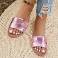 thumbnail image 5 of Xunlbb Summer Beach Sandals for Women Flat Slip-on Sandal Bowknot Slides Waterproof Shower Shoes Indoor Outdoor Womens Sandals Easy to Wear Summer Fashion Holiday Free Size, 5 of 9