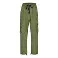 thumbnail image 2 of TOMVIGX Cargo Pants for Men Elastic Waist Drawstring Hiking Work Pants Straight Leg Athletic Trousers Casual Sweatpants, 2 of 6