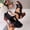 Black, variant on Tawop Womens Sandals Women's Fashion Casual Summer Style Solid Color Thick Bottom Hollow One-Strap Thick Heel Sandals