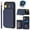 Darkblue, variant on Case for iPhone XR, Detachable Crossbody Strap Wallet Case with Card Slots, Stand Ring Flip PU Leather Protective Cover Lanyard for Women for iPhone XR, Black