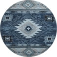 thumbnail image 2 of Addison Rugs Mayfield Premium Machine Washable Transitional Tribal Blue Round Rug, 8' x 8', 2 of 6
