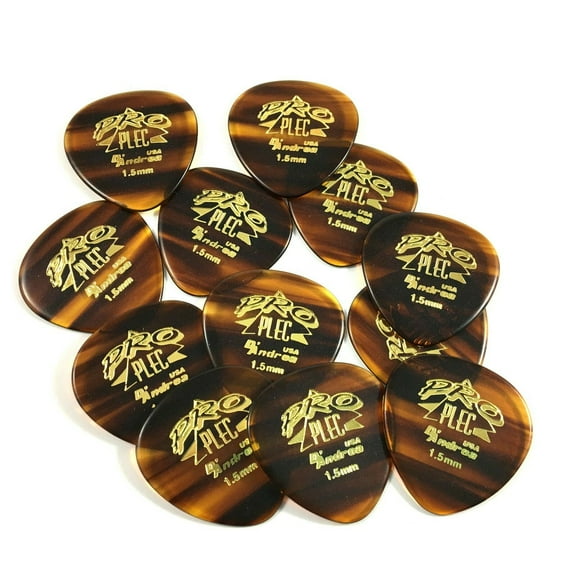 D'Andrea Mandolin Picks 12 Pack Rounded Triangle Guitar Picks 1.5mm Pro-Plec