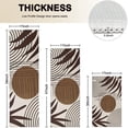 thumbnail image 4 of Brown Boho Geometric and Plant Pattern Kitchen Rugs Sets Of 3,Kitchen Runner Rugs Non Skid Washable,Decorative Kitchen Floor Mats for Kitchen,Sink,Laundry,17"x30"+ 17"x47" + 17"x59", 4 of 6