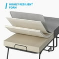 Mjkone Folding Bed with Mattress, Twin Size Portable Bed, 75" x 31" Space Saving Fold Up Bed for