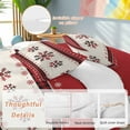thumbnail image 2 of Christmas Snowflake Comforter Set Twin Size, Red and Black Buffalo Plaid Soft Bedding Set for Man Woman, 4 Pieces Duvet Cover Set with Fitted Sheet, 2 Pillowcases, 2 of 9