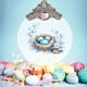 thumbnail image 1 of Uuiauoio Glass Easter Ornament 2D Flat Pendant with Bunny Egg Designs for Tree Gift Basket Filler Holiday Party Decorations Keepsake, 1 of 5