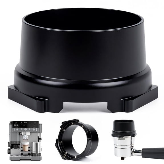 Portafilter Funnel with Magnetic for Ninja Luxe Café Premier Series ES601 | Upgrade Aluminum Alloy Replacement Dosing Funnel |Black