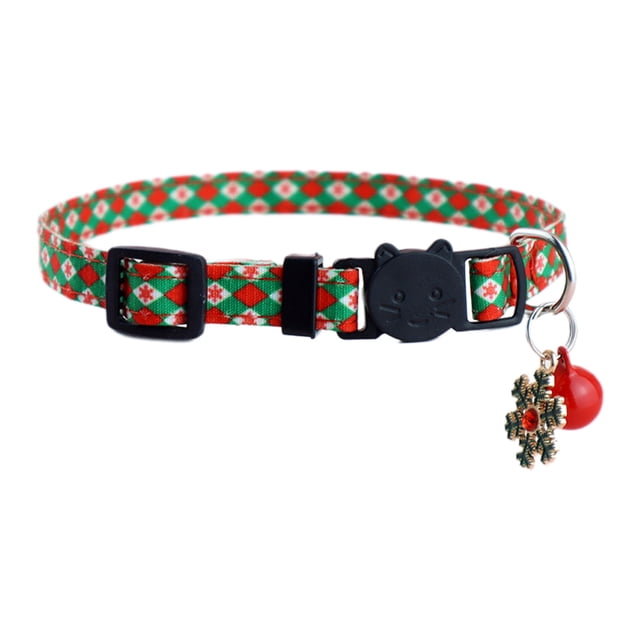 Collar de Gato de Navidad Collar de Gato de Navidad con Campana - 1 Paquete Collar de Gatito de Navidad Rojo Y Verde Collar de Gato de Navidad Collar de Gatito con Campana