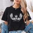 thumbnail image 4 of Jollimate Queen Mom Shirt, Angel Wings Crown Graphic Tee, Mother's Day Gift for Women, 4 of 6