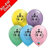 Qualatex 91717 5 in. Unicorn Head Pastel Latex Balloon