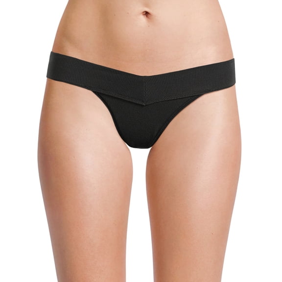 No Boundaries Seamless Ribbed Bikini Panties, Women's and Women's Plus