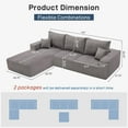 thumbnail image 2 of Miekor Furniture Boneless Sectional Cloud Couch Sofa for Living Room, 113" U-Shaped Modular Modern Lounge Sleeper Grey Couches with Chaise, No Assemble, Cordury Compression Upholstered Sofas MK4185, 2 of 12