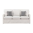 thumbnail image 2 of Tory Sofa with 4 Throw Pillows- Gray White Striped Polyester- 79 Inch, 2 of 6