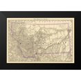 thumbnail image 2 of Rand McNally 14x11 Black Modern Framed Museum Art Print Titled - Montana - Rand McNally 1879, 2 of 5
