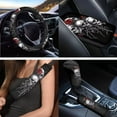 thumbnail image 3 of Uorisanigo Cool Skulls Interior Accessories 18 Packs for Men,Front Back Seat Cover Full Set+Seat Belt Pads+Steering Covers+Coasters+Armrest Covers+Headrest+Shift Knob+Hand Brake Cover+Key Chains, 3 of 7