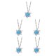 thumbnail image 3 of Collar con colgante de cristal de copo de nieve Qarigey para Mujer Zirconia 46cm, 3 of 4
