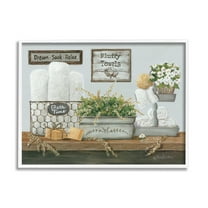 Stupell Industries Country Washroom Counter Still Life Bathroom Towel, 30 x 24,Design by Pam Britton