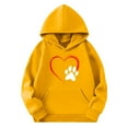 thumbnail image 4 of Babcutegg Girls Sweatshirts Pullover Hoodies Casual Fashion Outfit for Kids Yellow Size 4, 4 of 4