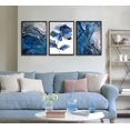 thumbnail image 2 of Abstract Marble Wall Art Blue And Gold Wall Decor Modern Canvas Paintings Abstract Flower Poster Picture For Living Room Bedroom Office Home Prints, 2 of 6
