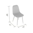thumbnail image 4 of Safdie & Co. Modern Dining Chair, Gray Fabric & Black Metal Legs., 4 of 4