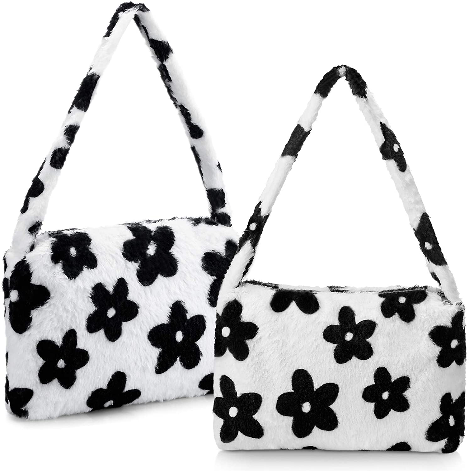 fluffy flower tote bag