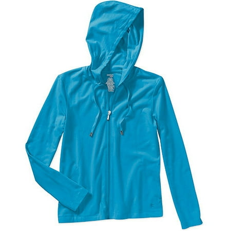 Danskin Now Women's Plus-Size Jersey Hoodie with Curved Seams
