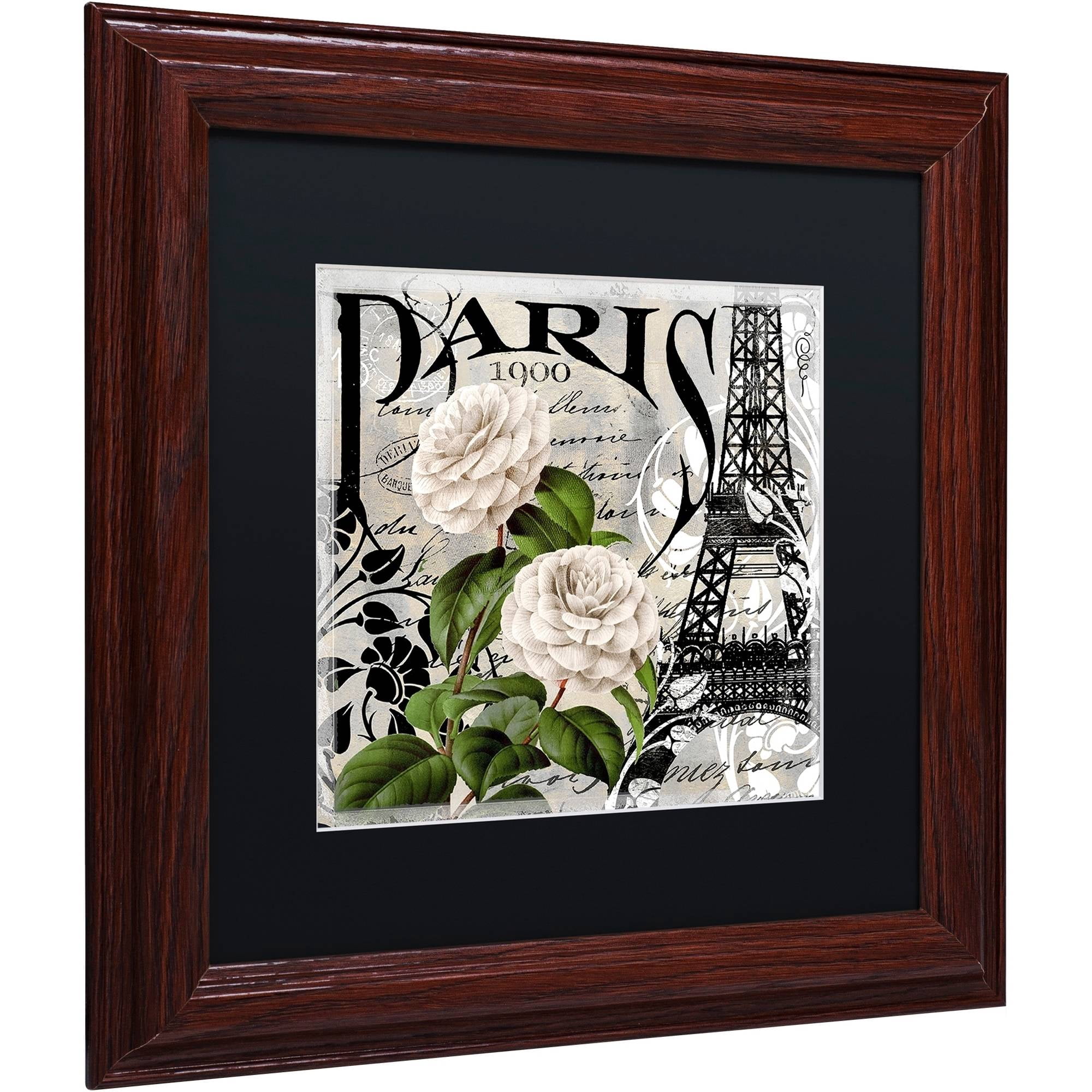 Trademark Fine Art "Paris Blanc II" Canvas Art by Color Bakery Black Matte, Wood Frame