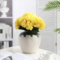 thumbnail image 2 of 5 piezas de hortensias artificiales, ramo de hortensias, adecuado para bodas, hogar, hotel, decoración de fiestas, arreglos florales amarillos, 2 of 5