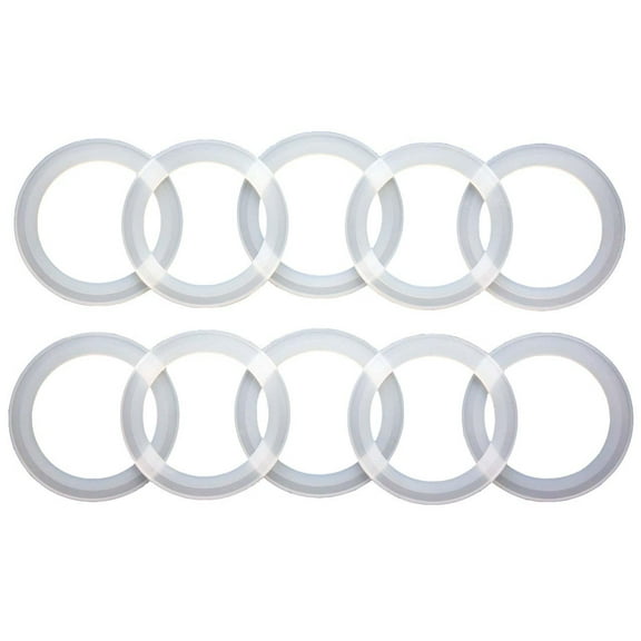 Platinum Silicone Sealing Rings / Gaskets for Leak Proof Mason Jar Lids (10 Pack, Regular Mouth)