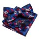 thumbnail image 3 of Set de Corbata de Moño Barry.Wang Floral Azul y Rojo en Seda 13.5x7.5 cm, 3 of 7