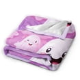 thumbnail image 2 of DouZhe Ultra-Soft Micro Fleece Lightweight Flannel Bed Blanket, Halloween Cute Ghosts Print Cozy Warm Throw Blankets, 80"x60", 2 of 7