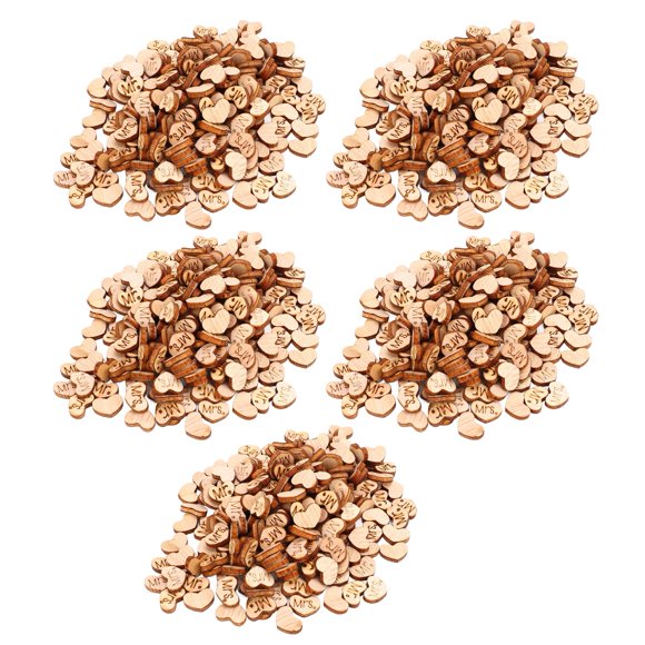 Wooden Confetti,1000Pcs Wooden Love Hearts Wood Table Confetti Wood Confetti Ultimate Reliability